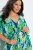 Ulla Popken 846493 Gemustertes Kleid Petrol - Kaftane - 