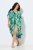 Ulla Popken 846493 Gemustertes Kleid Petrol - Kaftane - 
