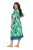 Ulla Popken 846493 Gemustertes Kleid Petrol - Kaftane - 