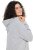 Ulla Popken 846886 Sweatkleid mit Kapuze Grau meliert - Sweatkleider - 