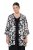 Ulla Popken 847060 Offene Jacke aus Ausbrenner-Chiffon Schwarz - Jacken - Damenjacken in großen Größen