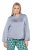 Ulla Popken 847191 Schimmernder Blouson mit College-Kragen Grau - Jacken - Damenjacken in großen Größen