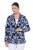 Ulla Popken 847586 Blazer aus floralem Jacquard Dunkelblau - Blazer - Blazer in großen Größen für Damen