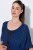 Ulla Popken 847654 Gemustertes Kleid Dunkelblau - Kaftane - 