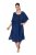 Ulla Popken 847654 Gemustertes Kleid Dunkelblau - Kaftane - 