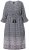 Ulla Popken 847798 Midikleid in A-Linie mit V-Ausschnitt Schwarz - Midikleider - Midikleider für Damen in großen Größen