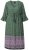 Ulla Popken 847798 Midikleid in A-Linie mit V-Ausschnitt Dunkelgrün - Midikleider - Midikleider für Damen in großen Größen