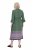 Ulla Popken 847798 Midikleid in A-Linie mit V-Ausschnitt Dunkelgrün - Midikleider - Midikleider für Damen in großen Größen