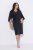 Ulla Popken 847909 Geblümtes Midikleid Schwarz - Midikleider - Midikleider für Damen in großen Größen