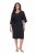 Ulla Popken 847909 Geblümtes Midikleid Schwarz - Midikleider - Midikleider für Damen in großen Größen