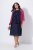 Ulla Popken 847918 Geblümtes Chiffonkleid Dunkelblau - Midikleider - Midikleider für Damen in großen Größen