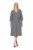Ulla Popken 848052 Gestreiftes Midikleid mit Bindegürtel Schwarz - Midikleider - Midikleider für Damen in großen Größen