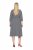 Ulla Popken 848052 Gestreiftes Midikleid mit Bindegürtel Schwarz - Midikleider - Midikleider für Damen in großen Größen
