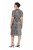 Ulla Popken 848137 Paillettenkleid mit Animal-Print Beige - Abendkleider - Abendkleider in großen Größen