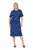Ulla Popken 848162 Gemustertes Midikleid Dunkelblau - Midikleider - Midikleider für Damen in großen Größen