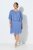 Ulla Popken 848169 Chiffonkleid in A-Linie Hellblau - Midikleider - Midikleider für Damen in großen Größen
