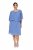 Ulla Popken 848169 Chiffonkleid in A-Linie Hellblau - Midikleider - Midikleider für Damen in großen Größen