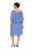 Ulla Popken 848169 Chiffonkleid in A-Linie Hellblau - Midikleider - Midikleider für Damen in großen Größen
