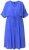 Ulla Popken 848224 Kurzärmliges Maxikleid mit V-Ausschnitt Blau - Maxikleider - Maxikleider in großen Größen