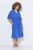 Ulla Popken 848224 Kurzärmliges Maxikleid mit V-Ausschnitt Blau - Maxikleider - Maxikleider in großen Größen