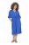 Ulla Popken 848224 Kurzärmliges Maxikleid mit V-Ausschnitt Blau - Maxikleider - Maxikleider in großen Größen