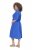 Ulla Popken 848224 Kurzärmliges Maxikleid mit V-Ausschnitt Blau - Maxikleider - Maxikleider in großen Größen