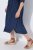 Ulla Popken 848224 Midikleid mit Tunnelzug Dunkelblau - Midikleider - Midikleider für Damen in großen Größen