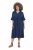 Ulla Popken 848224 Midikleid mit Tunnelzug Dunkelblau - Midikleider - Midikleider für Damen in großen Größen