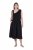 Ulla Popken 848305 Ärmelloses Midikleid mit V-Ausschnitt Schwarz - Midikleider - Midikleider für Damen in großen Größen