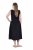 Ulla Popken 848305 Ärmelloses Midikleid mit V-Ausschnitt Schwarz - Midikleider - Midikleider für Damen in großen Größen