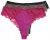 Ulla Popken 848522 Strings mit Spitze 3er-Pack Dunkellila - Slips - 