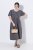 Ulla Popken 848575 Kurzärmliges Maxikleid mit Taschen Anthrazit - Maxikleider - Maxikleider in großen Größen