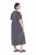 Ulla Popken 848575 Kurzärmliges Maxikleid mit Taschen Anthrazit - Maxikleider - Maxikleider in großen Größen