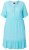 Ulla Popken 848724 Gemustertes Kleid mit Volants Türkis - Kleider - Kleider für alle Größen