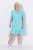 Ulla Popken 848724 Gemustertes Kleid mit Volants Türkis - Kleider - Kleider für alle Größen