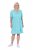 Ulla Popken 848724 Gemustertes Kleid mit Volants Türkis - Kleider - Kleider für alle Größen