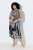 Ulla Popken 848948 Kleid mit Animal-Print Schwarz - Sommerkleider - Sommerkleider in großen Größen