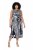 Ulla Popken 848948 Kleid mit Animal-Print Schwarz - Sommerkleider - Sommerkleider in großen Größen