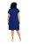 Ulla Popken 849033 Kurzärmliges Chiffonkleid mit V-Ausschnitt Dunkelblau - Kleider - Kleider für alle Größen