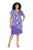 Ulla Popken 849033 Gemustertes Chiffonkleid Flieder - Kleider - Kleider für alle Größen
