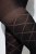 Ulla Popken 849047 Gemusterte Strumpfhose 100 den Schwarz - Strumpfhosen & Socken - 