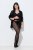 Ulla Popken 849055 Geblümte Strumpfhose Schwarz - Strumpfhosen & Socken - 