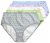 Ulla Popken 849202 Gemusterte Slips 6er-Pack Grau - Slips - 