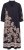 Ulla Popken 849423 Geblümtes Kleid mit 3/4-Ärmeln Schwarz - Maxikleider - Maxikleider in großen Größen