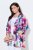 Ulla Popken 849728 Geblümter Blazer aus Leinenmix Weiß - Blazer - Blazer in großen Größen für Damen
