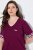 Ulla Popken 849850 Pyjama mit Karomuster Beerenrot - Pyjama/Loungewear - 
