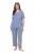Ulla Popken 850045 Pyjama mit kurzen Ärmeln Hellblau - Pyjama/Loungewear - 