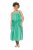 Ulla Popken 850197 Gestreiftes Kleid mit Volants Grün - Sommerkleider - Sommerkleider in großen Größen
