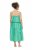 Ulla Popken 850197 Gestreiftes Kleid mit Volants Grün - Sommerkleider - Sommerkleider in großen Größen