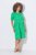 Ulla Popken 850204 Kurzärmliges Jerseykleid mit V-Ausschnitt Grün - Jerseykleider - 
